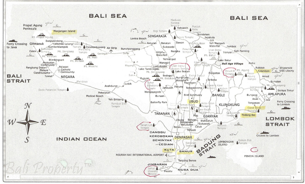 map of Bali photo by Bill Grabin