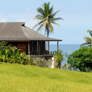 Bali luxury villas with rice fields view