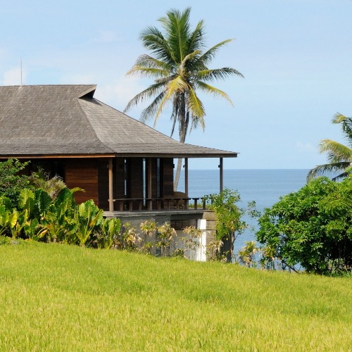 Bali luxury villas with rice fields view