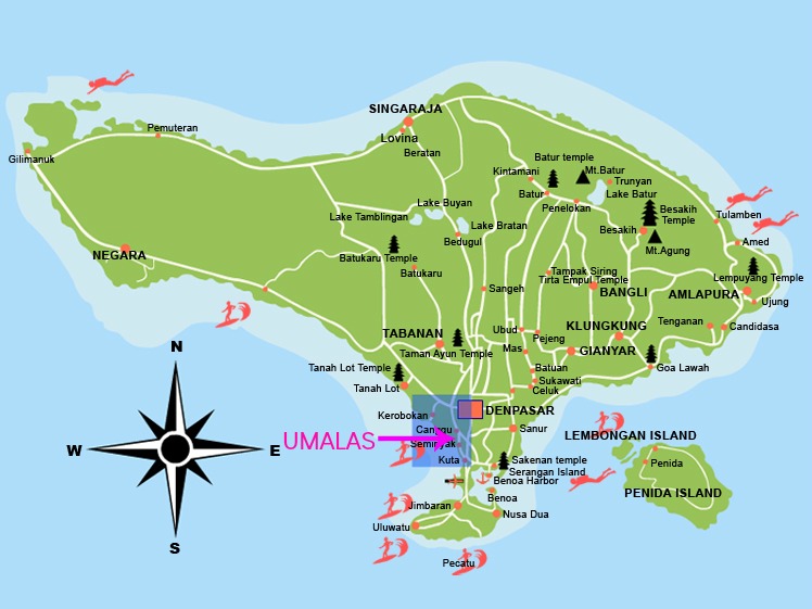 Bali Umalas Map
